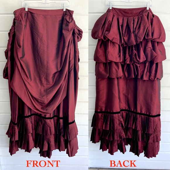 WOW!!  VON LANCELOT 'Gilded Age' Fitted Jacket with Draped & Bustled Skirt - 22 - Picture 5 of 16